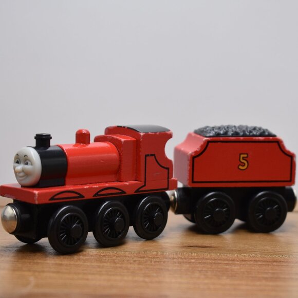 2000 James No Stripe - Learning Curve Thomas & Friends Wooden Railway Train Tank - Picture 2 of 9